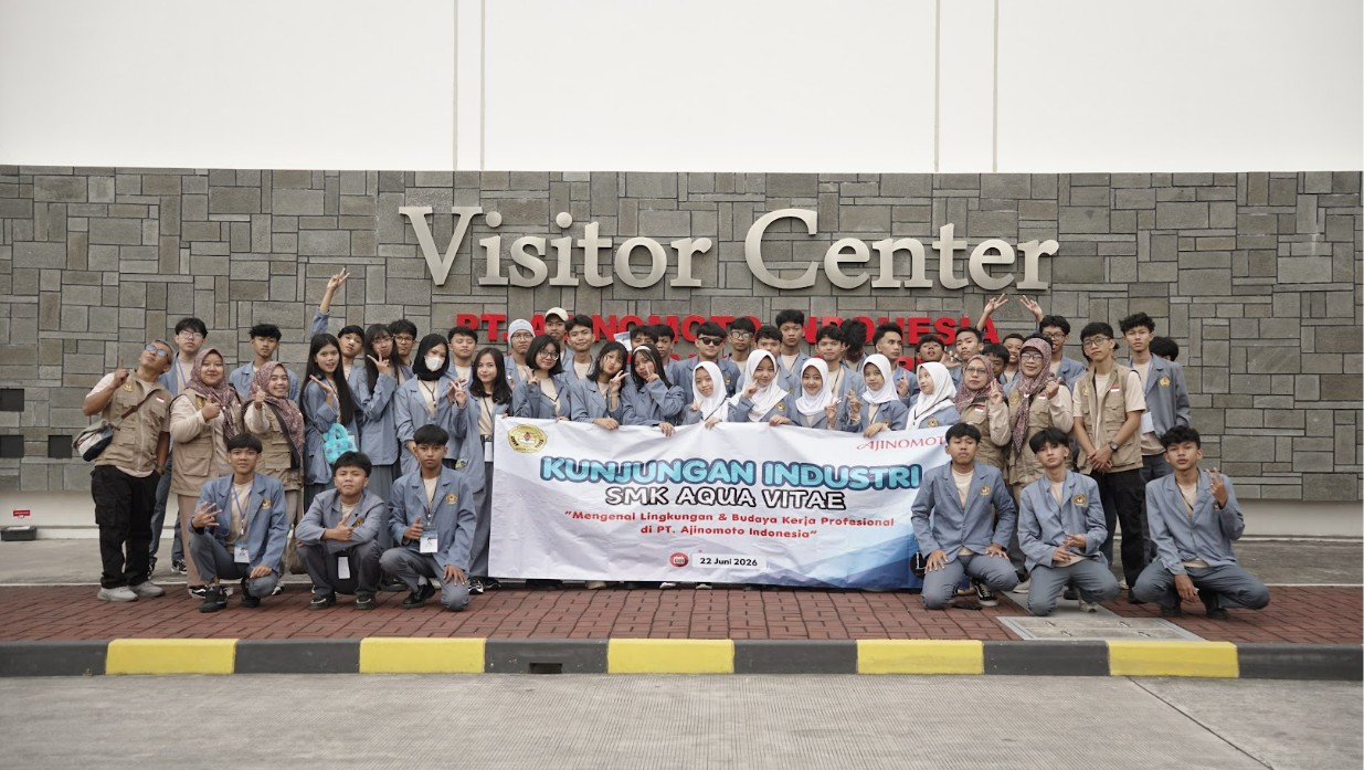 Perluas Wawasan Industri, Siswa SMK Aquavitae Gelar Kunjungan ke PT Ajinomoto Indonesia
